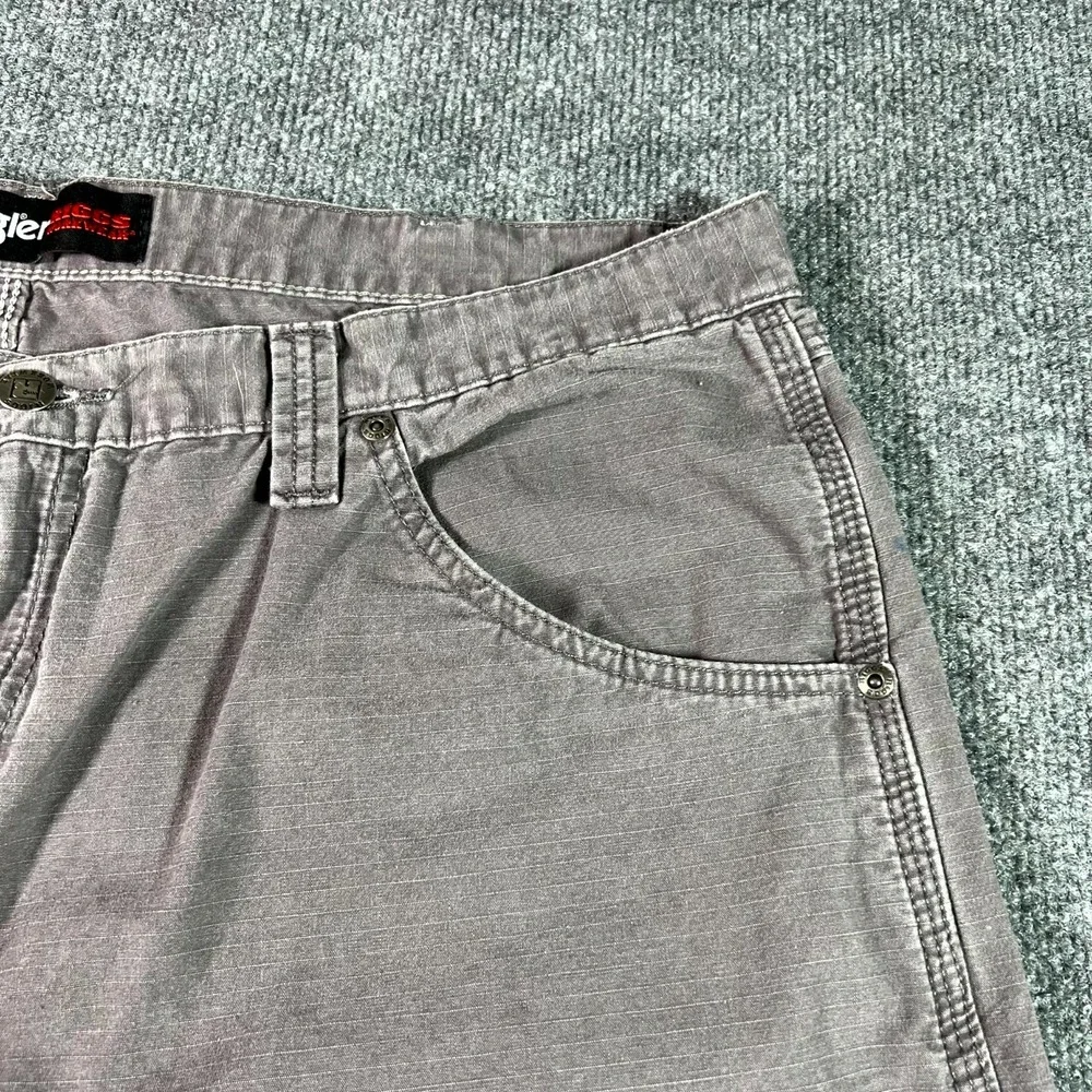 Wrangler Riggs Workwear Technician Pants Men 40x32 Gray Ripstop Straight Utility